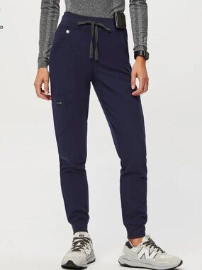 FIGS Navy High Waisted Zamora Jogger Scrub Pants